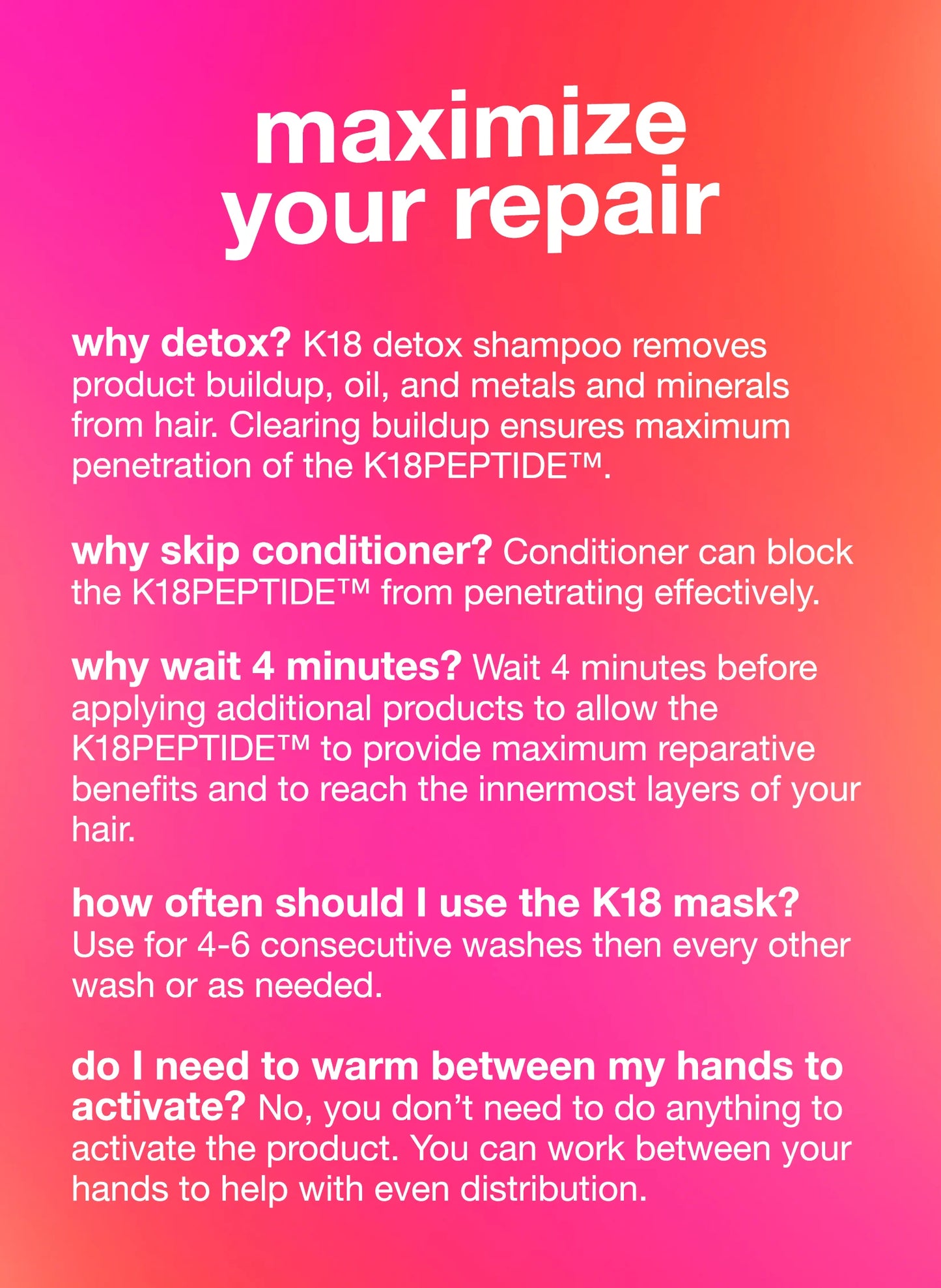K18 Leave-In Molecular Hair Mask, Repairs Dry or Damaged Hair, Reverse Hair Damage from Bleach, Color, Chemical Services & Heat